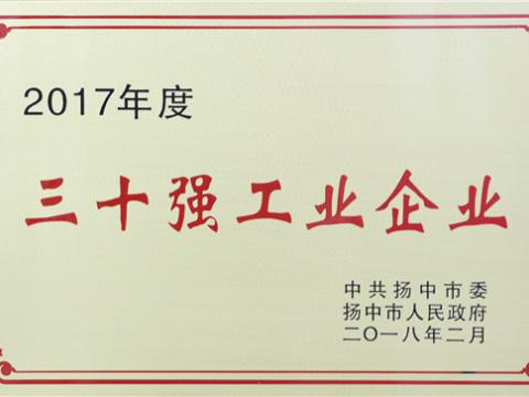 永利集团官网集团提升2017年度扬中市“三十强”前五位